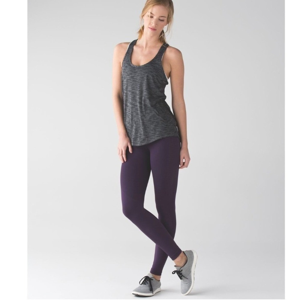 Lululemon Flow & Go Tight 8 Deep Zinfandel High Rise 7/8 Seamless Leggings NEW